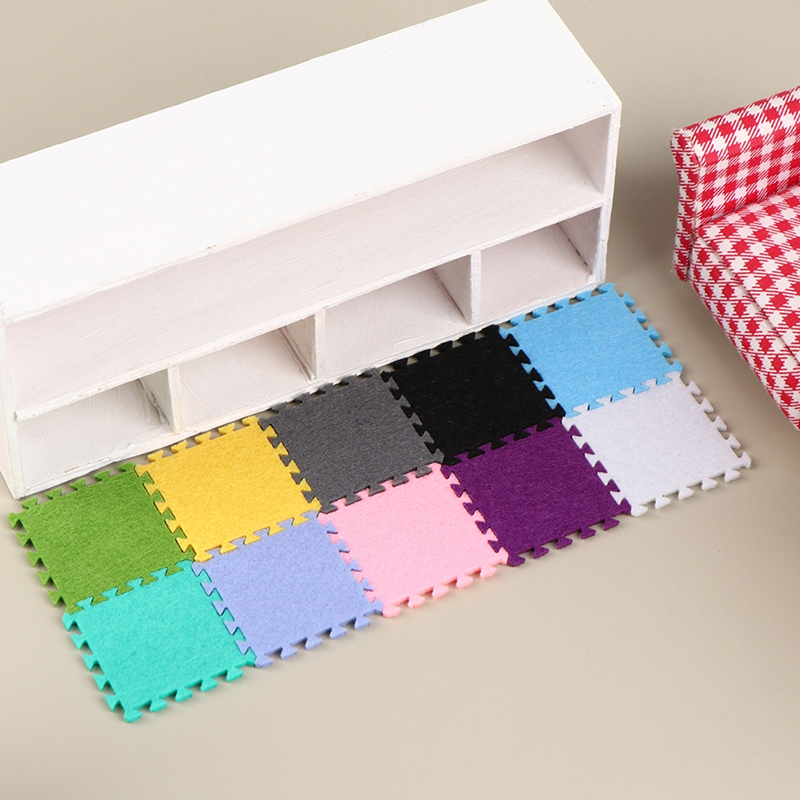 Textiles For Home - 6Pcs 1:12 Dollhouse Miniature Rug Carpet