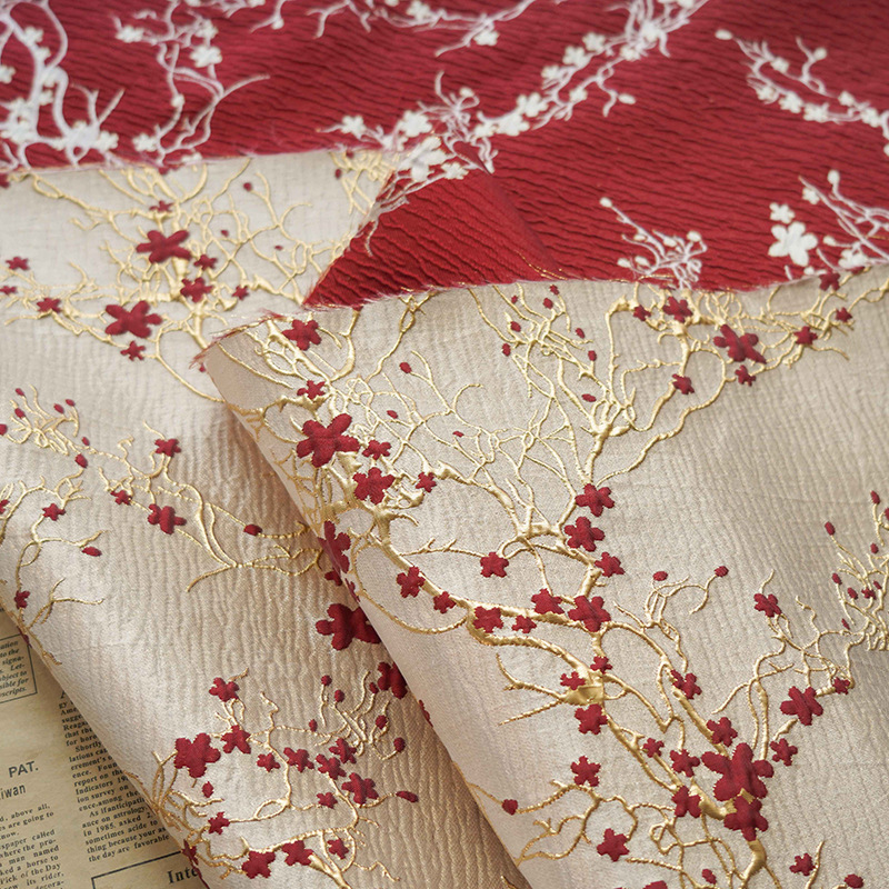 Luxury Red Plum Blossom Jacqua - Home Textiles Luxury ulasan dan harga