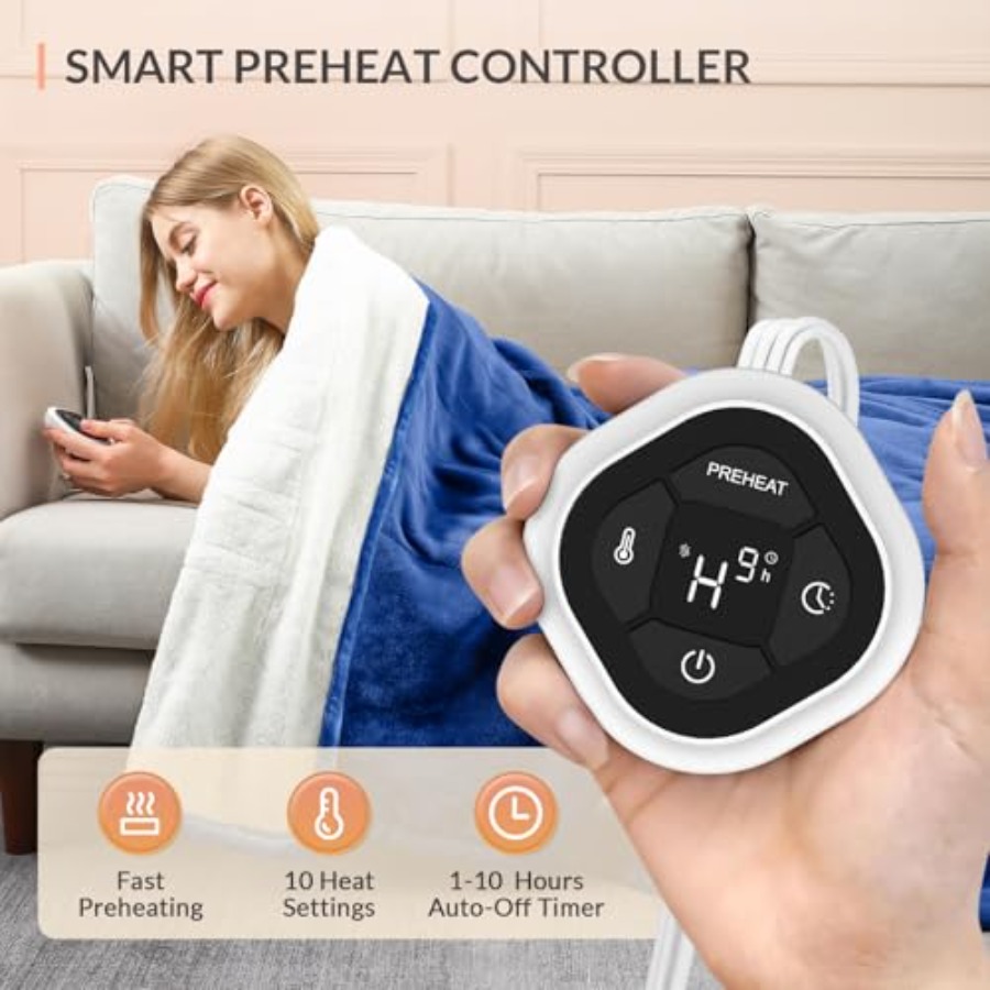 LuxeHeat Heated Blanket Electr - Electric Blanket Heated ulasan dan harga