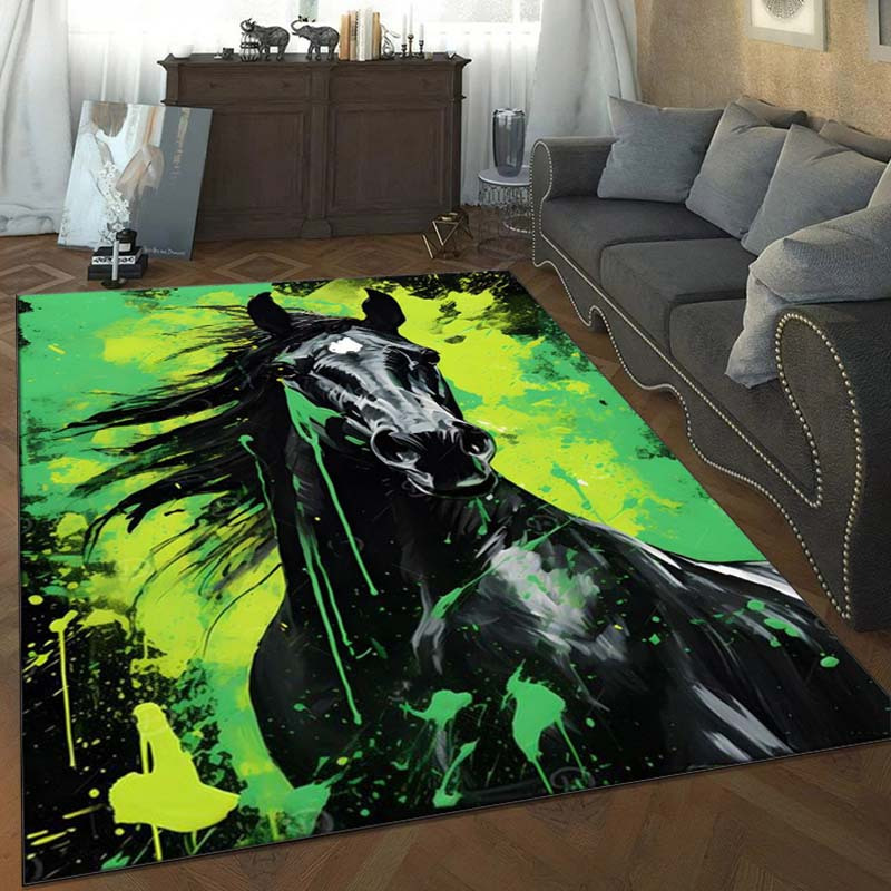 Abstract Horse Rug in Green an - Home Textiles Designer ulasan dan harga