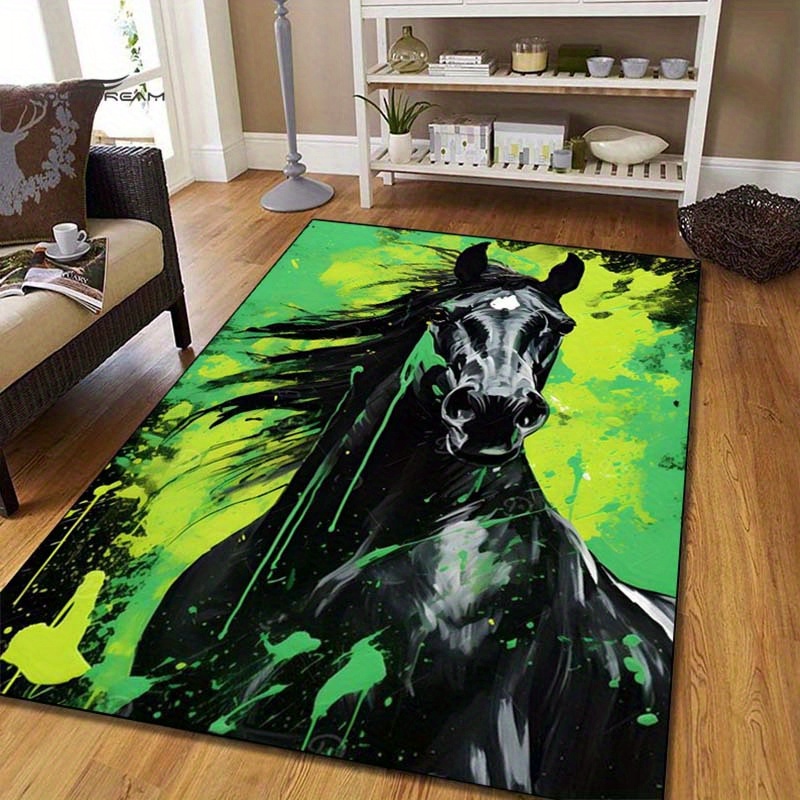 Abstract Horse Rug in Green an - Home Textiles Designer ulasan dan harga