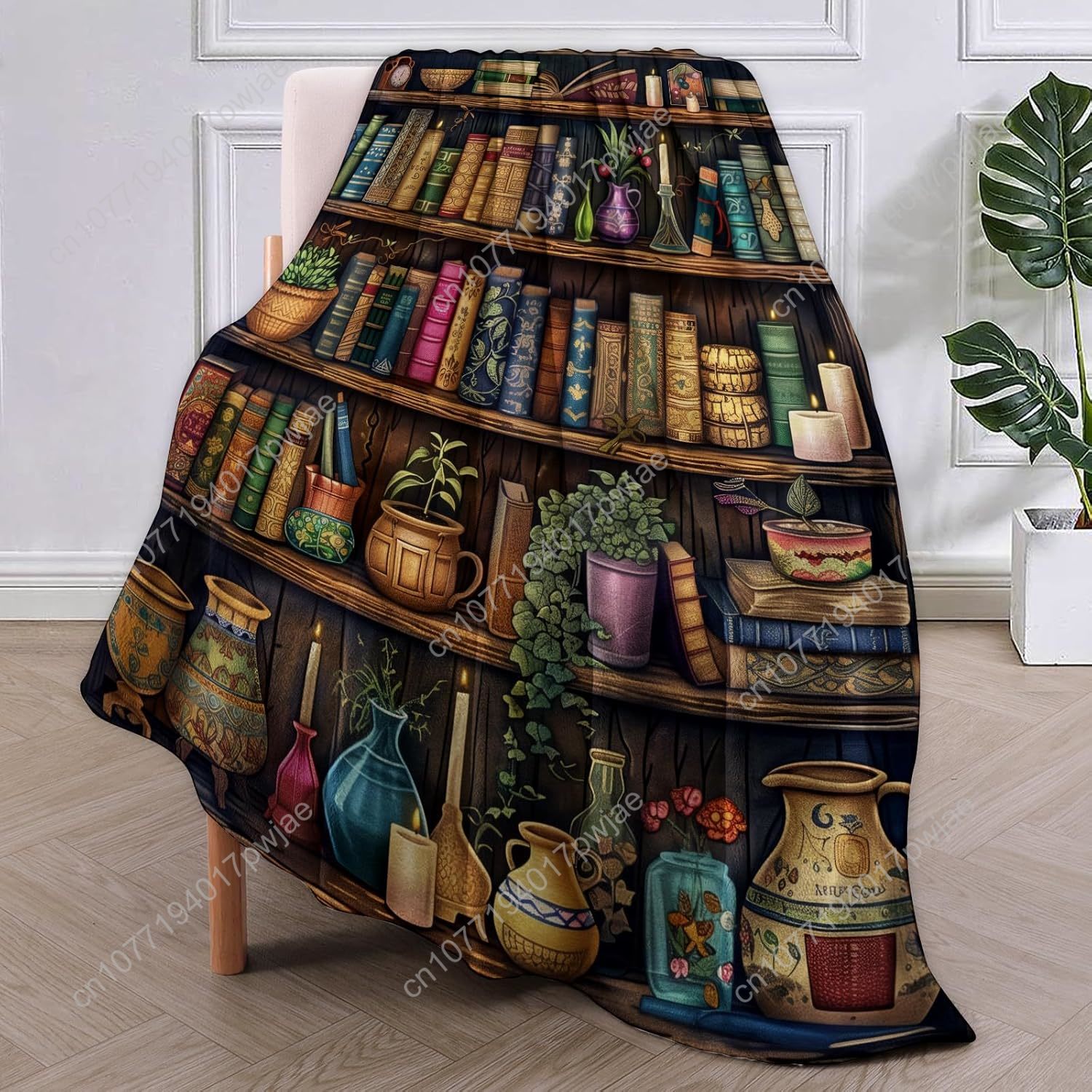 Vintage Bookshelf Blanket Read - Home Of Textiles ulasan dan harga