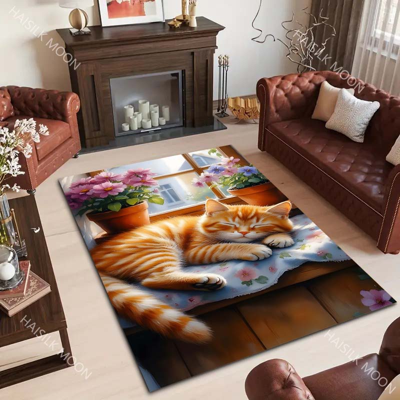 Orange Cat in The Afternoon Pa - Home Textiles Luxury ulasan dan harga