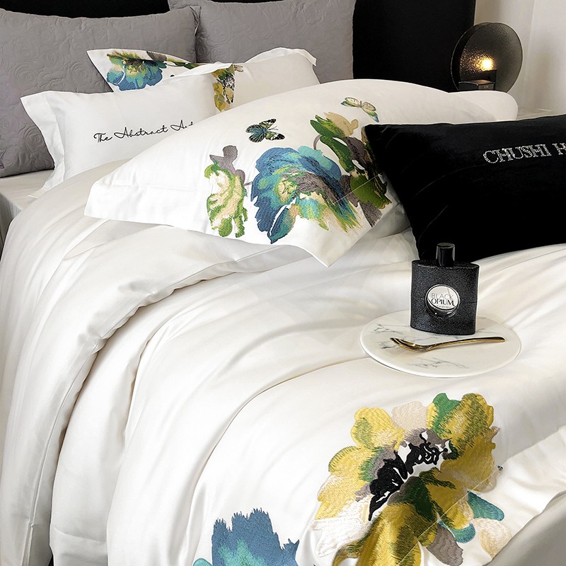 Embroidery White 800TC Egyptia - Home Textiles Super Soft ulasan dan harga
