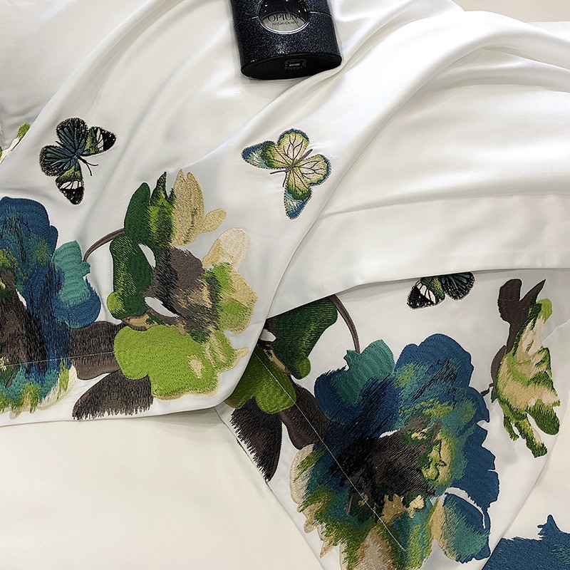 Embroidery White 800TC Egyptia - Home Textiles Super Soft ulasan dan harga