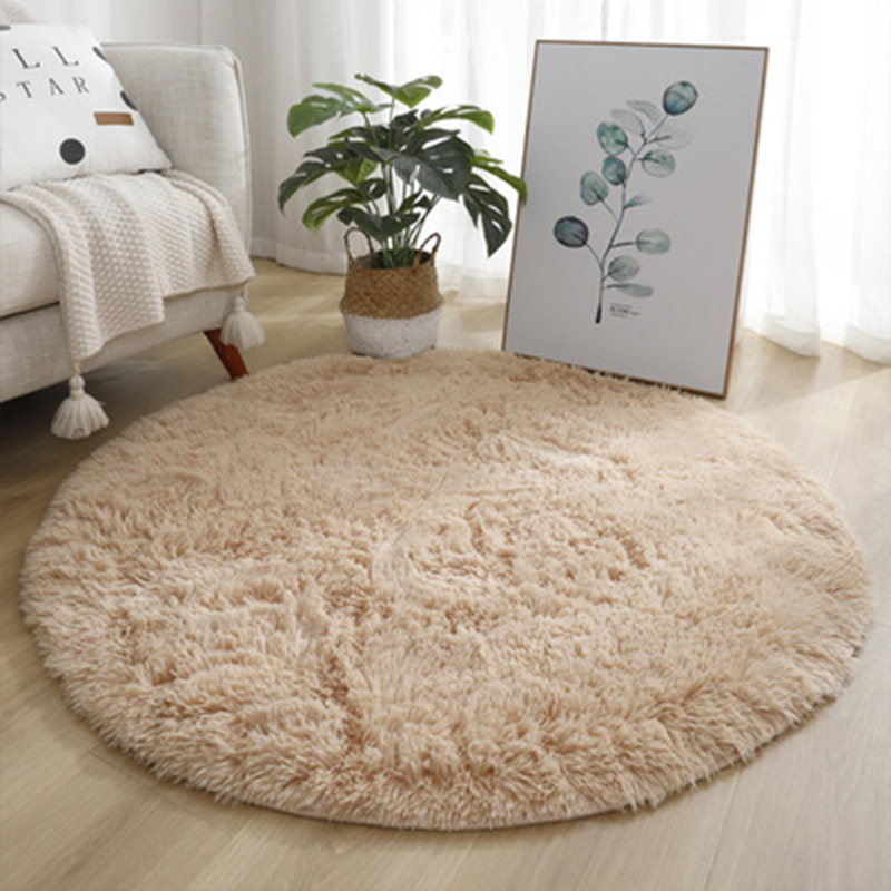 Super Soft Fluffy Round Rug Pl - Home Textiles Super Soft ulasan dan harga