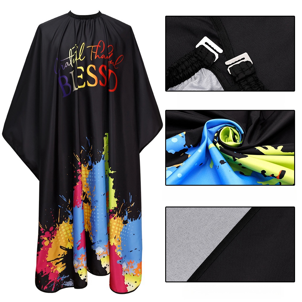 Salon Barber Cape Doodle Camo  - Home Textiles Designer ulasan dan harga