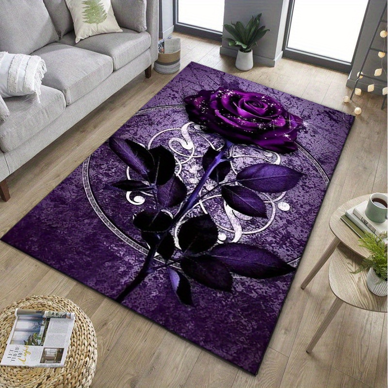 Purple Leaf Rug for Elegant Of - Home Textiles Luxury ulasan dan harga