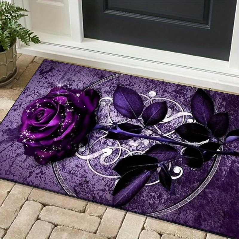 Purple Leaf Rug for Elegant Of - Home Textiles Luxury ulasan dan harga