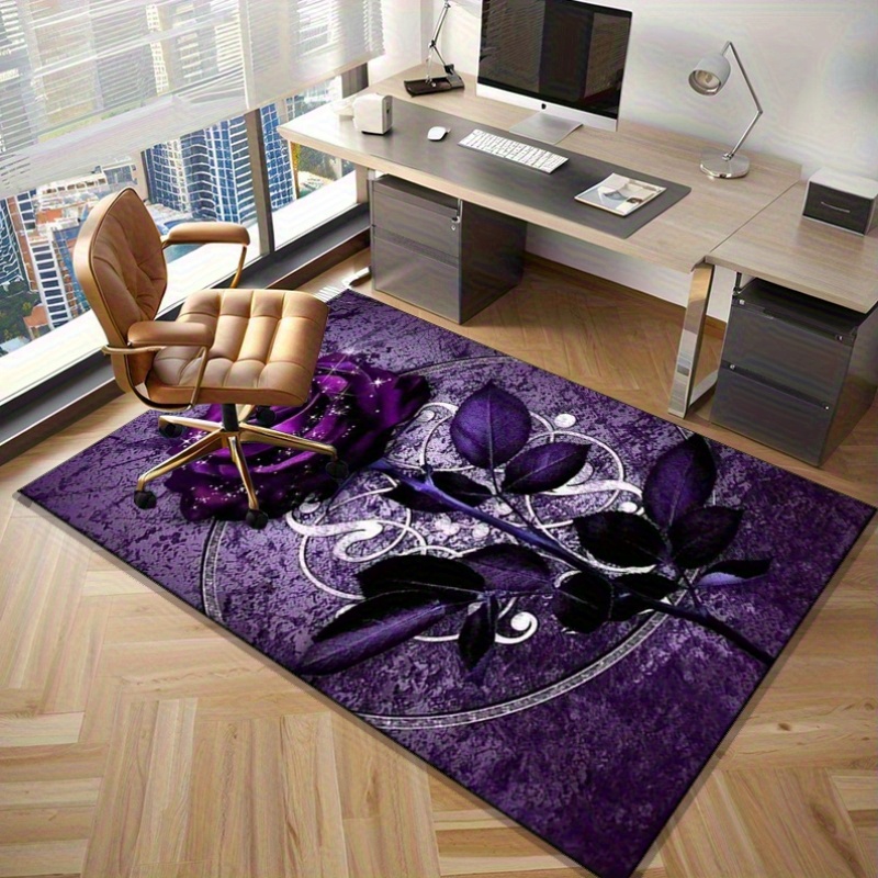 Purple Leaf Rug for Elegant Of - Home Textiles Luxury ulasan dan harga