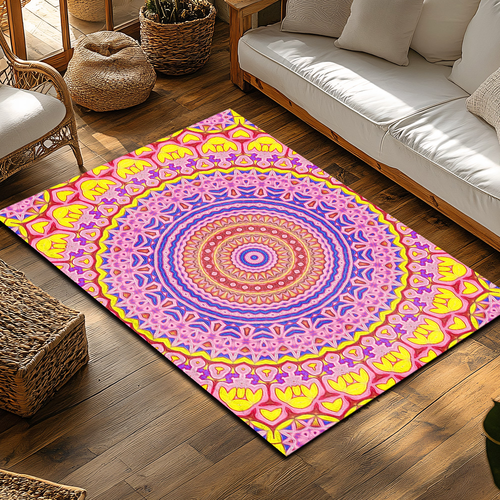 Boho Area Rug Abstract Pattern - Home Textiles Designer ulasan dan harga