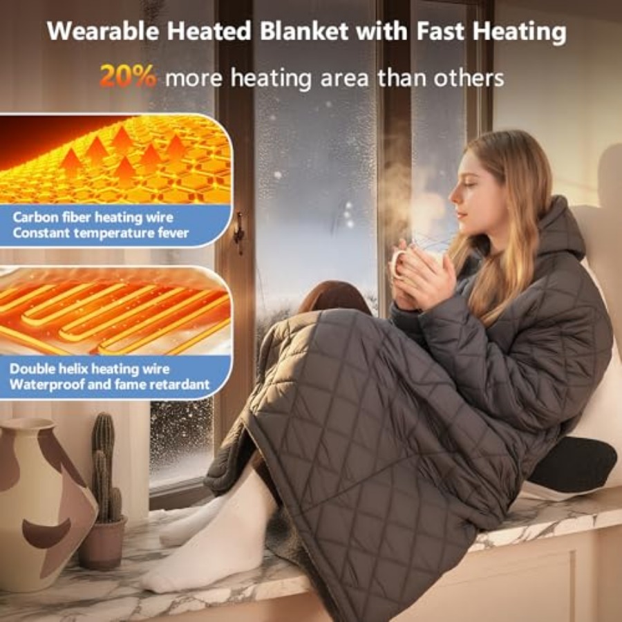 Portable Heated Battery Blanke - Electric Blanket Heated ulasan dan harga
