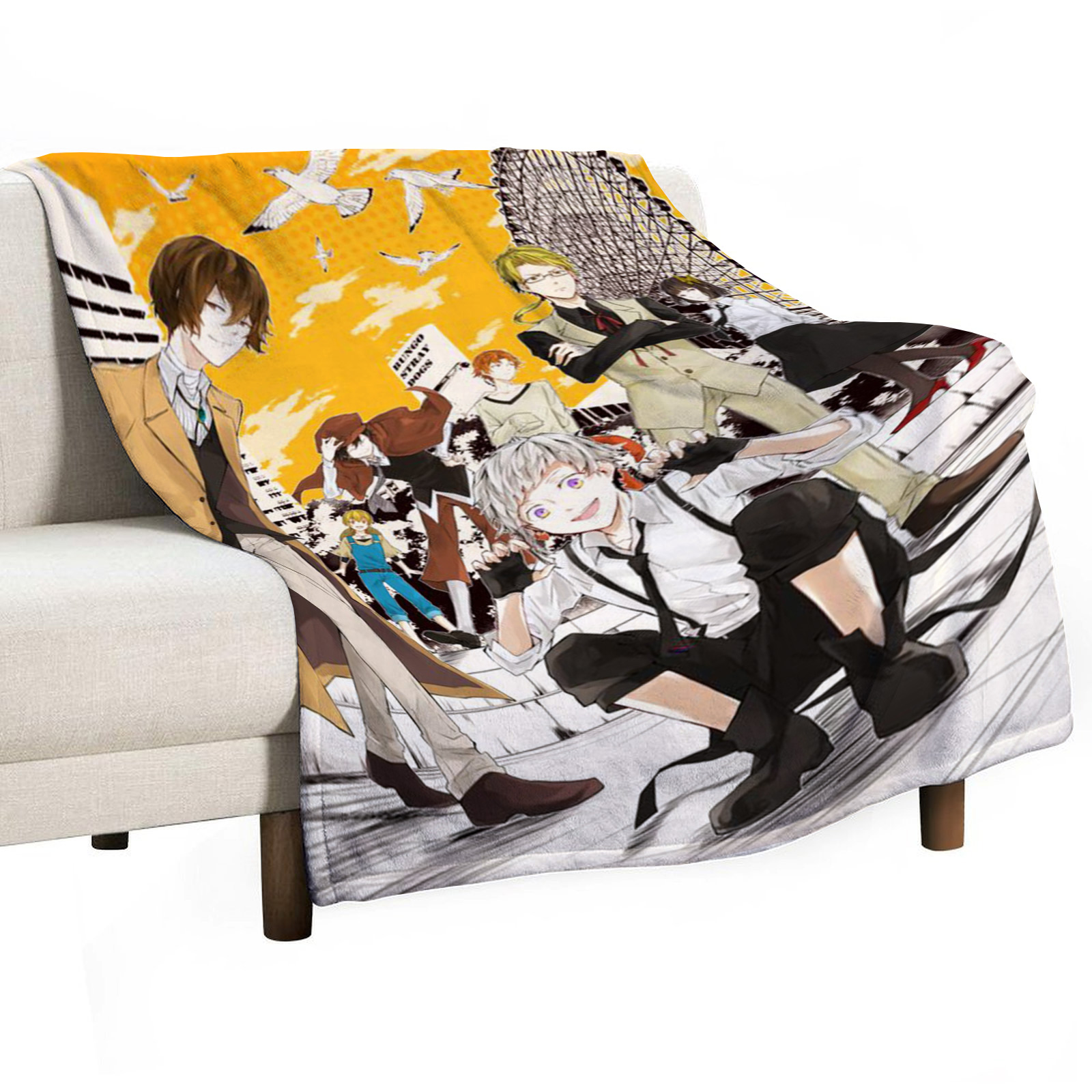 Bungo Stray Dogs Sofa Throw Bl - Home Textiles Luxury ulasan dan harga