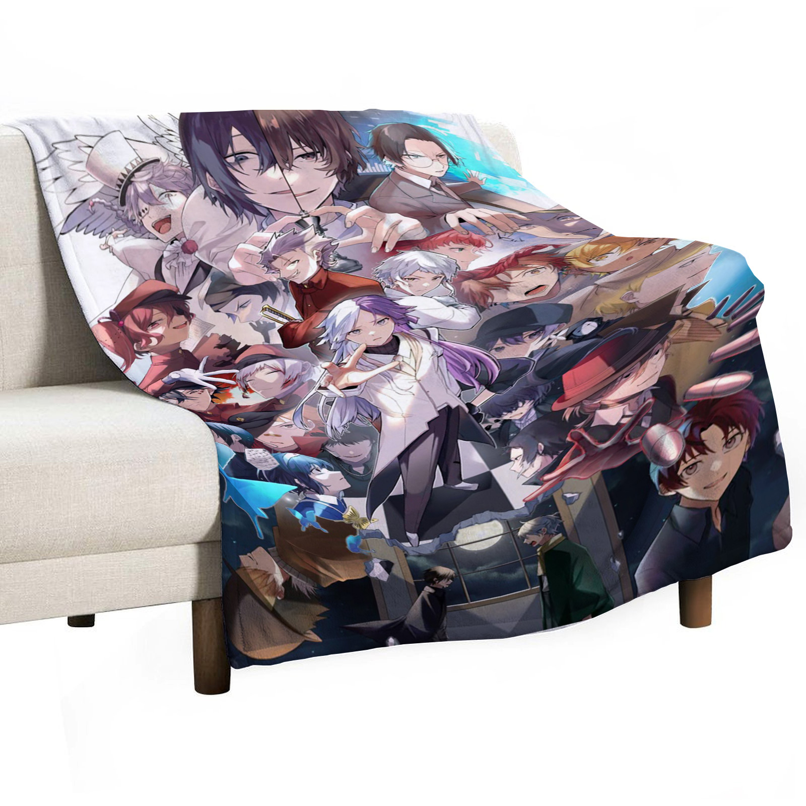 Bungo Stray Dogs Sofa Throw Bl - Home Textiles Luxury ulasan dan harga