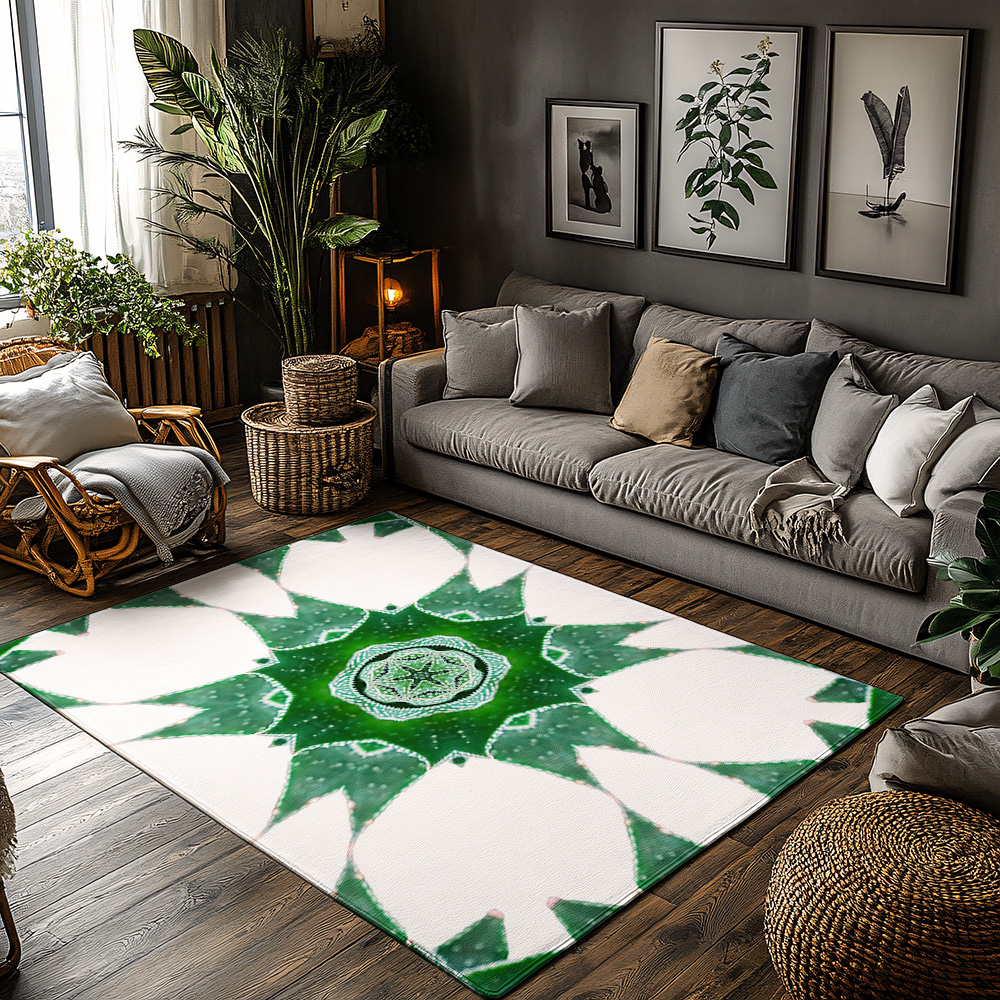 Unique Botanical Area Rug Wash - Home Textiles Designer ulasan dan harga