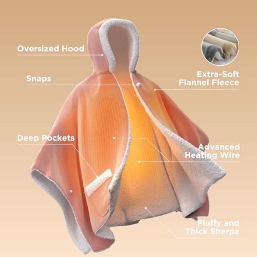 Heated Blanket Wearable Shawl  - Electric Blanket Heated ulasan dan harga