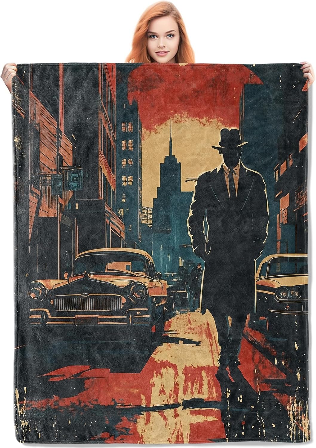Noir Detective Blanket Gifts f - Home Of Textiles ulasan dan harga