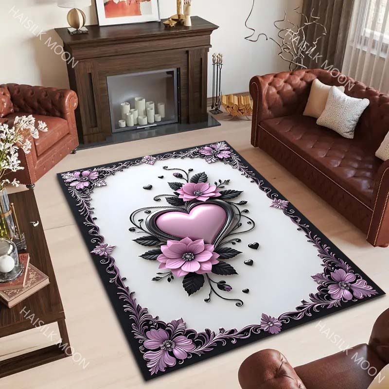 Heart-shaped Floral Gothic Sty - Home Textiles Luxury ulasan dan harga