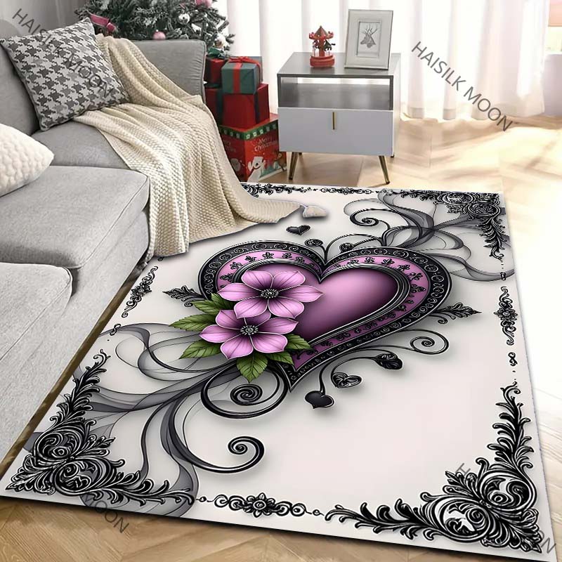 Heart-shaped Floral Gothic Sty - Home Textiles Luxury ulasan dan harga