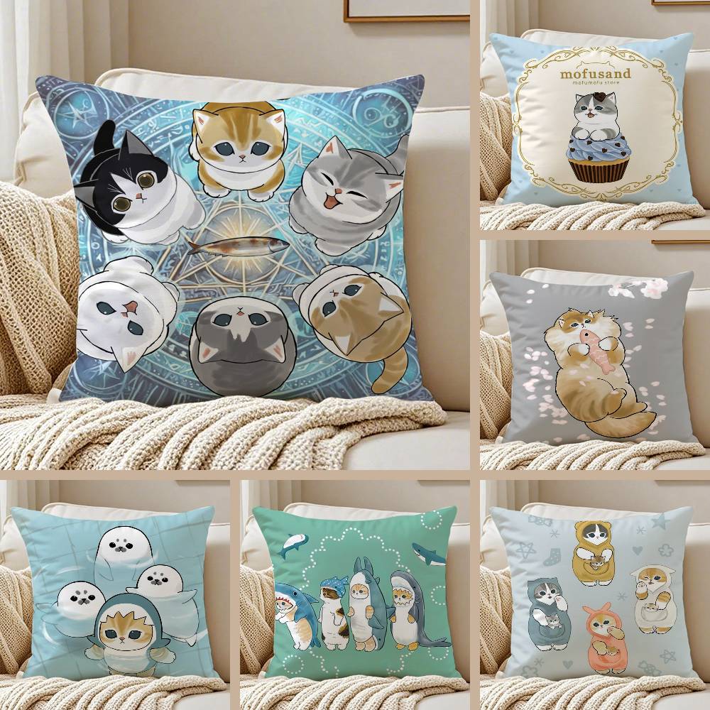 Luxury Cute mofusand cat Pillo - Home Textiles Luxury ulasan dan harga