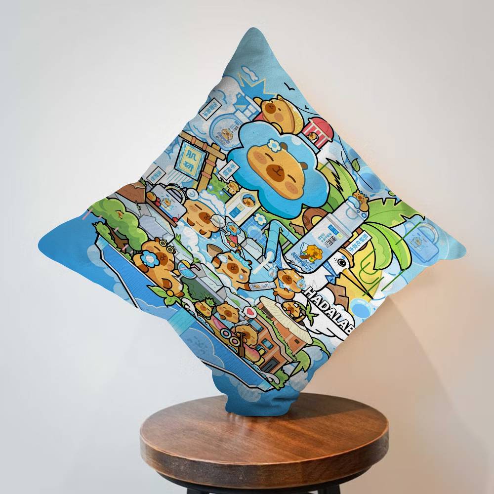 Cute Capybara Pillowcases Home - Home Textiles Super Soft ulasan dan harga