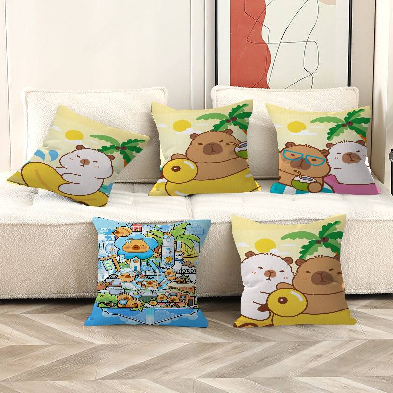 Cute Capybara Pillowcases Home - Home Textiles Super Soft ulasan dan harga