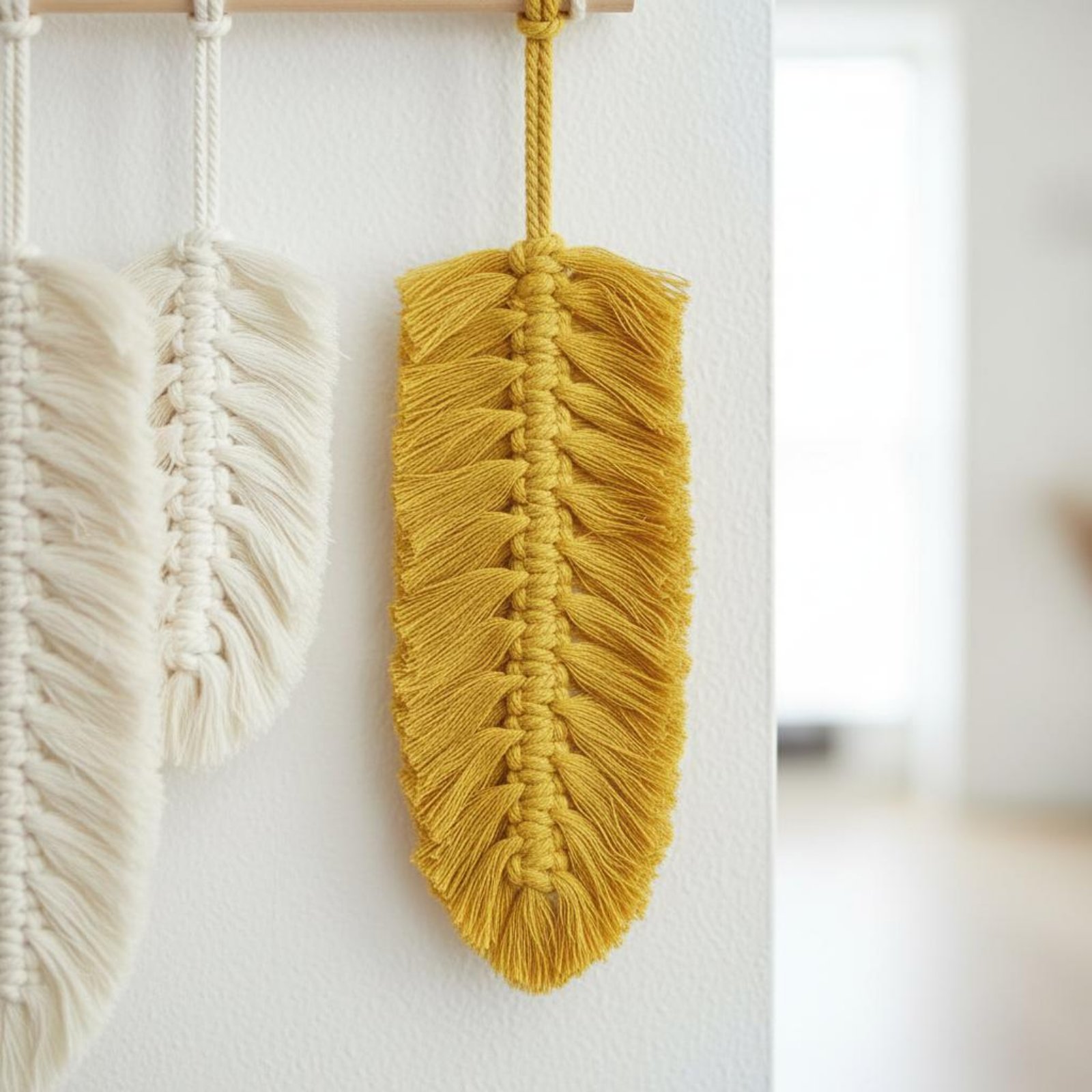 Macrame Feather Wall Hanging H - Home Of Textiles ulasan dan harga