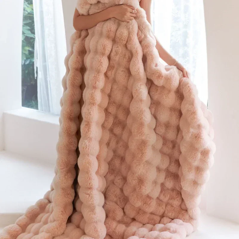 Winter Imitation Fur Plush Bla - Home Textiles Super Soft ulasan dan harga